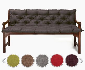 sunnypillow Bankauflage Bankauflage Stuhlkissen viele Farben und Größen zur Auswahl, 130 x 40 x 40 cm anthrazit