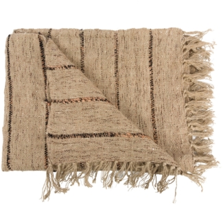 Das S'il Vous Plaid - Beige Schwarz - Beige Schwarz - 130x170x3.5cm