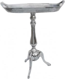 Casa Padrino Aluminium Beistelltisch Höhe: 59 cm, Breite 48 cm, Tiefe 28 cm - Tisch - Alu Finish - Vintage Stil