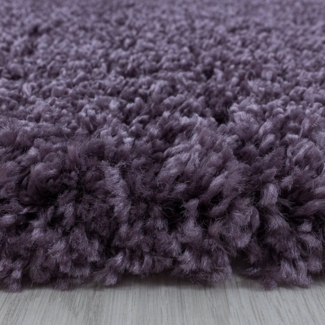 Homtex Hochflor-Teppich, Ø 80 cm Rund, Runde Hochflor Teppich - Flauschiger Langflor Shaggy Teppich