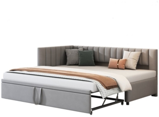 REDOM Polsterbett Schlafsofa Kinderbett Funktionsbett Doppelbett, mit Lattenrosten (Samtstoff, ideal für Gäste- und Kinderzimmer, 90/180 x 200 cm), ohne Matratze