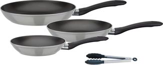 GSW Pfannen-Set Nova, Aluminium (Set, 4-tlg, 1x Bratpfanne Ø 20 cm, 1x Bratpfanne Ø 24 cm, 1x Bratpfanne Ø 28 cm), Induktion