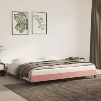 Bettgestell Rosa 200x200 cm Samt [346999]