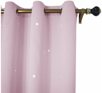 BTTO V&G Gardine Verdunkelungsvorhang Ösen Wohnzimmer Kinderzimmer Vorhang Sterne (2 St)