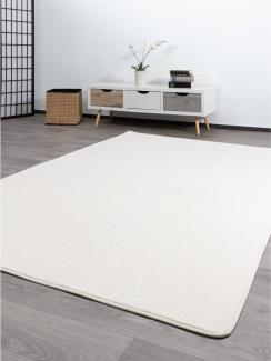 Kurzflor Teppich Genua, Farbe: Creme, Größe: 60x120 cm