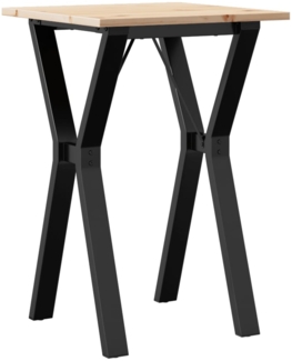 vidaXL Esstisch Y-Gestell 50x50x75 cm Massivholz Kiefer und Stahl 3282713