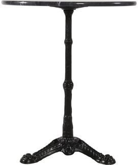 Lesli Living Gartentisch Cafetisch Balkontisch Bistrotisch Marmortisch Gastro grau Ø60x73cm, Marmorplatte