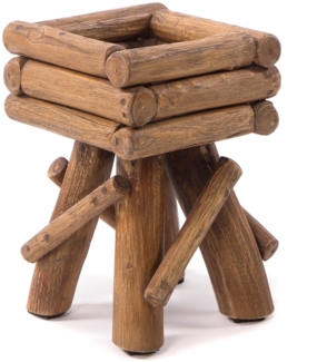 Blumentisch Twist Teakholz