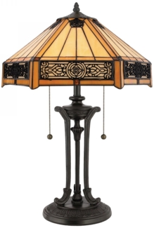 Elstead Lighting Indus Tischleuchte 2-Light Tiffany-Stil Bronze E27