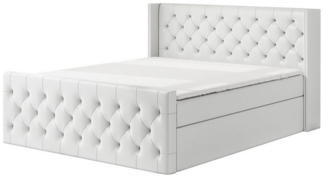 A&J MöbelLand GmbH Boxspringbett LUNA mit 2 Bettkästen, Bonell-Matratze und Topper.