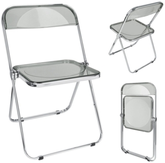 JEOBEST Klappstuhl Gartenstuhl, Klappsessel für Esszimmer, Wohnzimmer, (1 St) Acryl Ransparenter Klappstuhl für Bankett