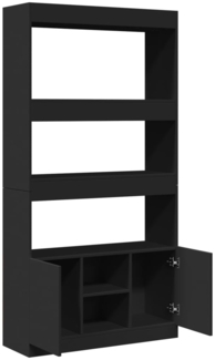 vidaXL Highboard Schwarz 92x33x180 cm Holzwerkstoff 3309619
