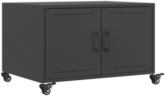 vidaXL Couchtisch Schwarz 68x50x43,5 cm Stahl 846686