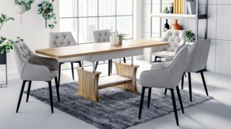 designimpex Couchtisch DA-777 höhenverstellbar ausziehbar 120/200 cm Esstisch Wohnzimmer, Funktionstisch, Wohnzimmertisch, Tisch, Esstisch, Sofatisch, Schublade