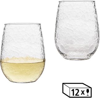 LIBBEY Gläser-Set Libbey Weinglas 12er Set -STEMLESS-, 12-tlg, Glas, 503 ml, hochwertig verarbeitet, im modernen Design