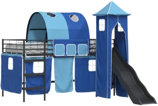 vidaXL Schwarz und Blau 107 x 200 cm 42020884