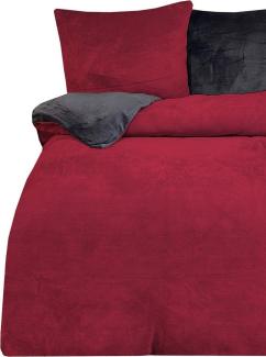 One Home Bettwäsche Winter Cashmere Touch, Fleece, 3 teilig, flauschig warmes Teddy Plüsch, Doppelbett