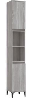 vidaXL Badschrank Grau Sonoma 30x30x190 cm Holzwerkstoff 819802