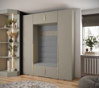 ABIKS MÖBEL Kompaktgarderobe INOVA 1 SATZ 13 Möbelset, Garderobe mit Kleiderstange und Regalen