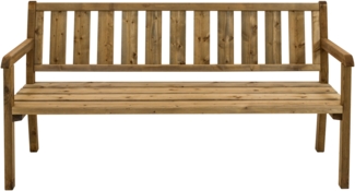 AXI Charlotte Gartenbank aus Holz in Braun Parkbank / Holzbank für den Garten mit Rückenlehne für 3 Personen | Braun | Holz | 170.00 cm