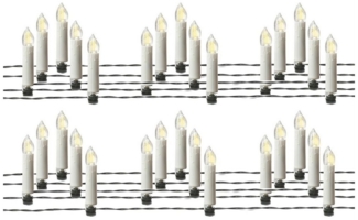 MARELIDA LED-Christbaumkerzen Weihnachtskerzen Lichterkette Weihnachtsbaum 30 Baumkerzen 7,25m Innen, 30-flammig