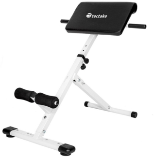 tectake Rückentrainer Hyperextension-Bank, Rückenstrecker und Bauchtrainer, 5-fach verstellbar