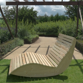 Gartenliege "Schaukel-Sannerl" (Fichte) Breite 90cm Schaukelliege Relaxliege