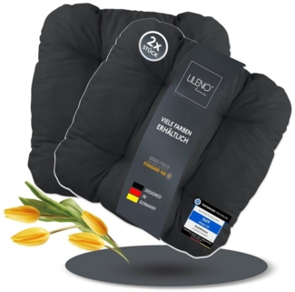 LILENO HOME Stuhlkissen Sitzkissen für Gartenstuhl, Küchenstuhl oder Esszimmerstuhl, Bequeme Indoor u. Outdoor Stuhlauflage als Stuhl Kissen Schwarz