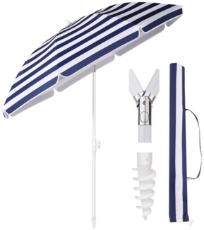 Sekey Sonnenschirm Ø160 cm Sonnenschirm UV50+ Balkonschirm mit Tragetasche und Bodenhülse, LxB: 160,00x160,00 cm, Neigungswinkel und Höhe verstellbar,für Balkon, Garten, Terrasse