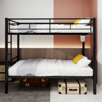 Etagenbett, Twin über Twin, Metallstruktur Bettgestell, mit Leitern & Geländer, Convertible 2 Betten, keine Federbox erforderlich, Metall