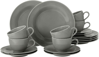 Seltmann Weiden Beat Color Glaze Kaffeeservice 18-teilig Perlgrau
