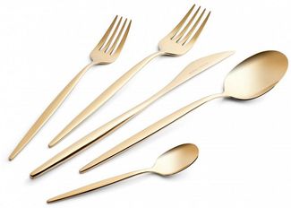 Karaca Besteck-Set Karaca Lızbon Gold 6-Personen 30-teiliges Besteckset
