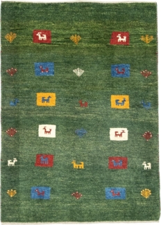 Morgenland Gabbeh Teppich - Perser - 128 x 92 cm - grün