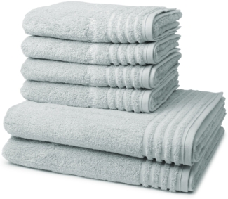 Vossen Vienna Style Supersoft 6 tlg. Frottier-Set - 4 X Handtuch (50 X 100cm), 2 X Duschtuch (67 X 140cm) - 620 g/m2 - Light grey