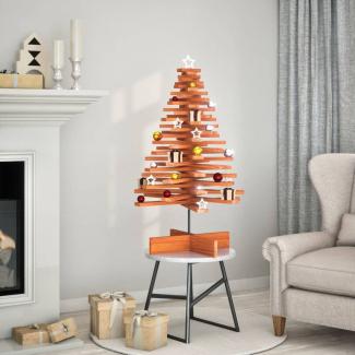 vidaXL Weihnachtsbaum zum Schmücken Wachsbraun 100cm Massivholz Kiefer 858206