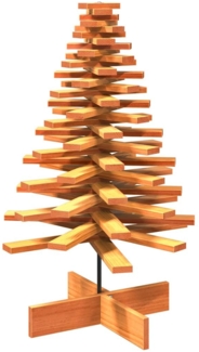 vidaXL Weihnachtsbaum zum Schmücken Wachsbraun 100cm Massivholz Kiefer 858206