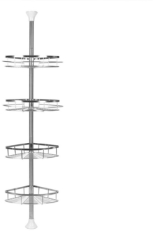 JEOBEST Duschablage Duschregal Edelstahl, Duschregal Teleskop Duschregal, Eckregal Bad, Höhenverstellbar 110-280cm