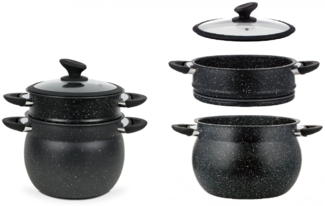 3 tlg. Couscoussiere Kuskus Topfset ca. 11 L Dampfgarer COUSCOUS Ø 26 RL-CP11LM