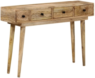 vidaXL Konsolentisch 110x30x75 cm Massivholz Mango 376069