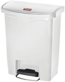 Rubbermaid Step-on Mülleimer Slim Jim 30 L Weiß 445374