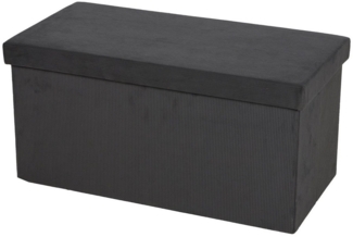 Urban Living Truhenbank SITZBANK CORD "velours côtelé" zusammenklappbar, Aufbewahrungsbox Truhe mit abnehmbarem Deckel