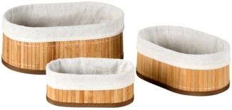 KESPER 58197 Bambus Körbchen 3er Set / Bambuskörbchen