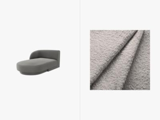 Micadoni Modul Miley 2-Sitzer Links Boucle Hellgrau