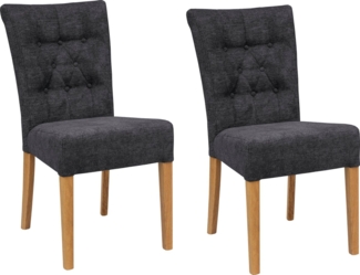 Home affaire Polsterstuhl Queen (Set, 6 St), Esszimmerstuhl mit Knopfheftung, 2er, 4er oder 6er-Set