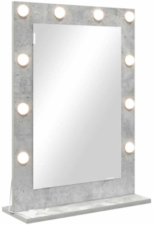 vidaXL Kosmetikspiegel mit Spiegel Beton Grau 70 x 50 x 18 cm 868336