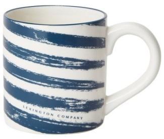 LEXINGTON Tasse Diagonal Stripes Navy/White 12428001-5850-ONE