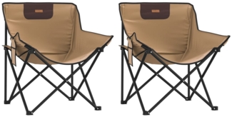 vidaXL Campingstühle 2 Stk. mit Tasche Klappbar Braun 366551