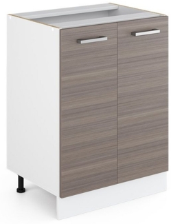 Vicco Küchenschrank R-Line Hängeschrank Unterschrank Küchenzeile Küchenunterschrank Arbeitsplatte, Möbel verfügbar in anthrazit und weiß (edelgrau ohne Arbeitsplatte, Unterschrank 60 cm)