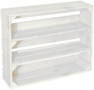 CHICCIE 6 Set Holzregal Schmalhanz 50x40x15cm - Weiß 2x Langes Regal