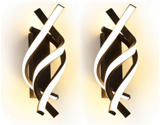 oyajia LED Wandleuchte Modern LED Wandleuchte 16W, Flurlampe Metall Wandlampe Beleuchtung, LED fest integriert, Warmweiß, Wickelform Wandleuchte, 33x12cm, Wohnzimmer innen-wandbeleuchtung